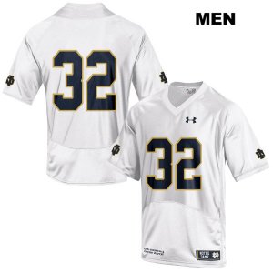 Notre Dame Fighting Irish Men's Mick Assaf #32 White Under Armour No Name Authentic Stitched College NCAA Football Jersey ZSI0599VR